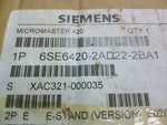  Siemens 6SE6420-2AD22-2BA1 AC Drive Micromaster 420 2.20kW Image
