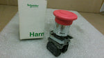 Schneider Electric XB4 BS8445 RED Twist Release Emergency STOP with Latch  1NC 1NO- Image