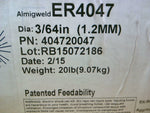  Alcotec Almigweld ER4047 3/64" x 20 LB Aluminum MIG Welding Wire (QTY) Factory Sealed Image