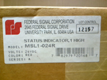  Federal Signal MSL1-024R Status Indicator Red 1-High, 24VAC/DC Image