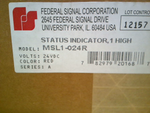  Federal Signal MSL1-024R Status Indicator Red 1-High, 24VAC/DC Image