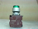  General Electric GE P9MPLVSDN12NCDL Green Lens Pushbutton Switch Image