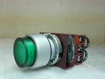  General Electric GE P9MPLVSDN12NCDL Green Lens Pushbutton Switch Image
