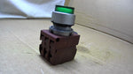  General Electric GE P9MPLVSDN12NCDL Green Lens Pushbutton Switch Image