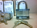  Master Lock No. 5 Padlock with 2 Working Keys (Lot of 4) Image