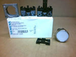  Siemens 3SB3 657-0AA61 Led illuminated White Pushbutton 110V w/ Image