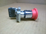  Schneider Electric XB4 BS8442 Emergency Stop Red Push Button w/ Image