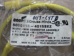  Crouse Hinds 5000118-4015SEZ Cordset, 4 Pole 300V 5 Amps, 2 Met Factory Sealed Image