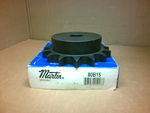  Martin 80B15 Roller Chain Sprocket 15 Tooth 1" Bore Image