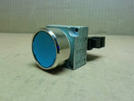  Siemens, 3SB3602-0AA51, Flat Push Button Blue Switch w/ N.O. Co Image