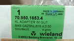  Wieland 70.950.1653.4 KL Multipole Adapter and Base Male 500V Image