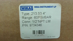  Wika 9734346 Pressure Gauge 60 Psi/Bar 1/2"NPT LM 213.53 4" Image