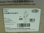  Dupont TY212SWH4X003000 Size 4X Disp Lab Coat White (30PCS) Box Image