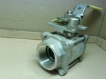  Apollo 1-1/2" 3-Piece Stainless Steel Ball Valve CF8M w/ Locking Handle 800CPW Image