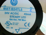  Allen Bradley 855T-B24TL5 Amber Steady LED Stacklight w/ Bulb 2 Image
