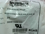  Brad Harrison E51A06002M020 Cordset 4P Male to Ethernet Cord En Factory Sealed Image