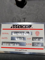  Morse 30DSA 150 2.0B GearMotor 150:1 Ratio 0.93HP 1750 rpm MM16 Image