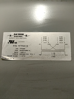  Daykin TF7501E Transformer Single Phase 480/240/120 Volts Image