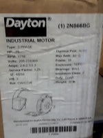  Dayton 3/4 HP AC Motor 1750 RPM 56 Frame 208 230/460 VAC 3 PH E Image