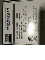  Sola Hevi-Duty HZ2000 2KVA Transformer 240/480V x 120V Single Phase Rainproof NEMA 3R Image