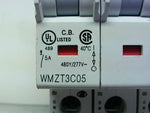  Cutler Hammer WMZT3C05 5 Amp 3 Pole Circuit Breaker 277/480 Vol Image