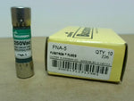  Bussmann Fusetron FNA-5 5 Amp Fuse 125V (10PCS) 5A 10pcs Image