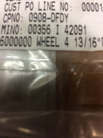  FROST 6000000 WHEEL, TROLLEY - NAME TYPE: TROLLEY, CAPACITY: 02333 LB, TYPE BEARING: BALL, SHAFT DIAMETER: 1.0000 IN, HUB LENGTH: 1.430 IN Image