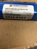  NIAGARA CUTTER 50203 MILL, DECIMAL SIZE END - NAME TYPE: END, MILL TYPE: SGL SQ CNTR CUTTING, DIAMETER: 0.6250 IN, SHANK DIA: 0.625 IN, SHANK TYPE: WELDON, FLUTE LENGTH: 01.312 IN, OVERALL LENGTH: 03.437 IN, NUMBER OF FLUTES: 2, MATERIAL: M-42 COBALT STEE Image