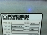  Hubbell Powerohm  PF40R400W-W Braking Resistor 400W 40 Ohms Image