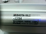 SMC MKB40TN-10LZ-X2094 Cylinder Rotary Clamp 40mm Bore 10mm Str Image
