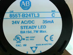  Allen Bradley 855T-B24TL3 Green Steady LED Stacklight w/ Bulb 2 Image