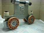  Unified Ind DET 101B Cable Trolley 4 Main Wheels (3-1/4" Dia x Image