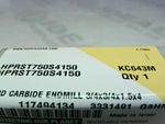  Kennametal KC643M Solid Carbide Endmill 3/4"x3/4"X1.5"x4" Factory Sealed Image
