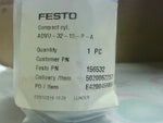  Festo ADVU-32-15-P-A  Double Acting Pneumatic Cylinder 156532 3 Factory Sealed Image