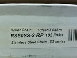  Tsubaki RS50-SS-2 RP Stainless Steel Double Strand Roller Chain #50 10FT Factory Sealed Image