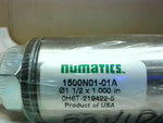  Numatics 1500N01-01A Pneumatic Cylinder 1-1/2" Bore 1" Stroke Factory Sealed Image