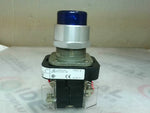  Allen Bradley 800T-QT24 /T Illuminated Blue Button Push To Test Image