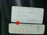  Teradyne 877-794-00 D.C. Power Supply +30V/-30V Image