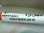  Brubaker Tool 72424 Endmills 3/32 x 3/16 x 9/32" LOC CC Image