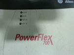  Allen Bradley Powerflex 700 AC Drive 20B D 077 A 3 ANNANB0 3 Ph 400/480 Volts 45/37 kW 60/50 Hp 50/60 Hz 85/77 Amps Frame 4 Image