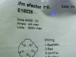  IFM  E18026 Cable Female Cordset  5 Pin  300V 4A 4M Factory Sealed Image