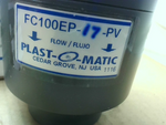  Plast-O-Matic FC100EP-017-PV 1" PVC Flow Control Valve EPDM/17 Image