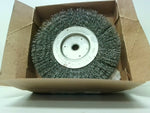  Weiler 03596871 6" OD, 5/8" Arbor Hole, Crimped Steel Wheel Bru Image