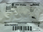  Allen Bradley 889N-F5AENM-3 /B CordSet 5 Pin Male/Female Strigh Factory Sealed Image