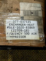  Quincy SLE-1020-83869 Heat Exchanger (22709-18) for Quincy 500 Image