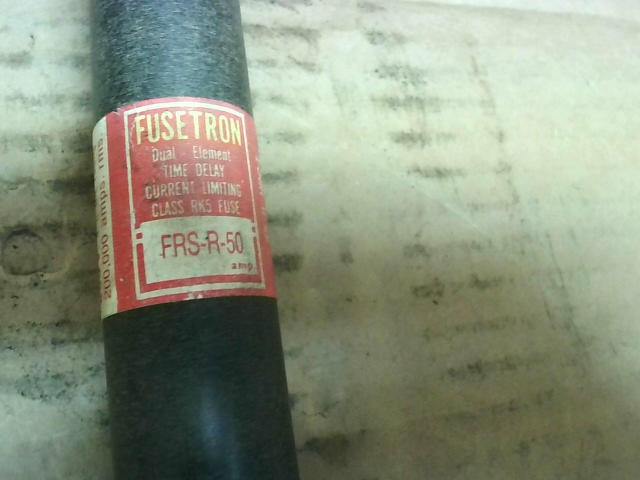 Bussmann FRS-R-50 Fusetron Dual Element Time Delay Fuse 50A 600V ...