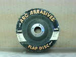  ARC 10803AF Angle Face Flap Disc. 4"x 5/8" 36 Grit 15,150rpm (1 Image