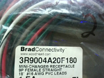  Woodhead 3R9004A20F180 Mini Change Receptacle 9P Female Stright Factory Sealed Image