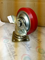  Creform YJ-130SU Swivel Caster 5" w/ Stop Polyurethane Wheel (8 Image