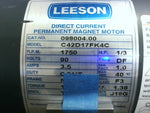  Leeson 1/3 HP DC Motor 1750 RPM MSS56C Frame 90VDC TEFC Mfg# C4 Image